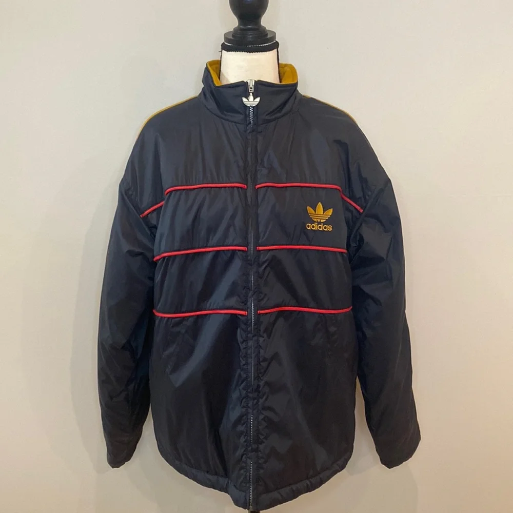 Vintage Unisex Adidas full zip winter puffer coat insulated winter rare